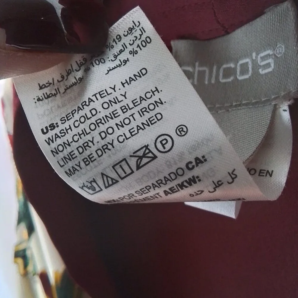 CHICO'S VELVET BURNOUT OPEN FRONT KIMONO CARDIGAN SIZE L/XL - Picture 5 of 5